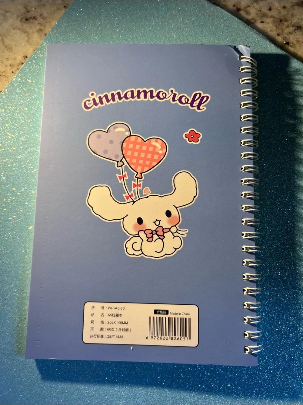 Cinnamoroll Spiral Notebook - Light Blue Cover, new! View all pictures